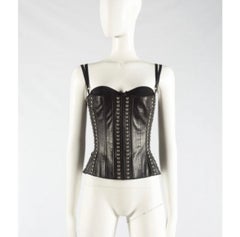 Dolce Gabbana 2000 leather studded corset