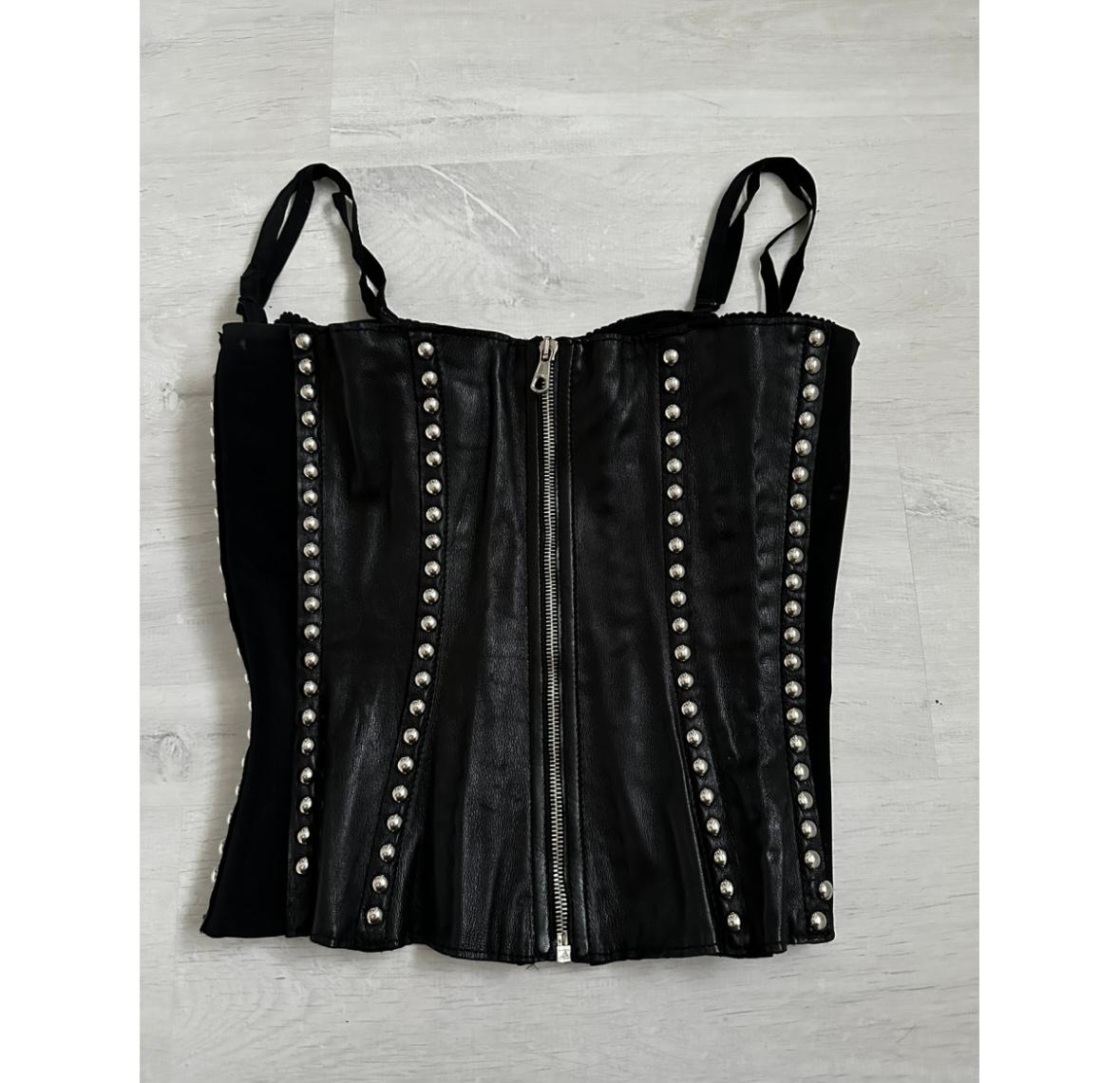 Dolce Gabbana 2000 leather studded corset  For Sale 3