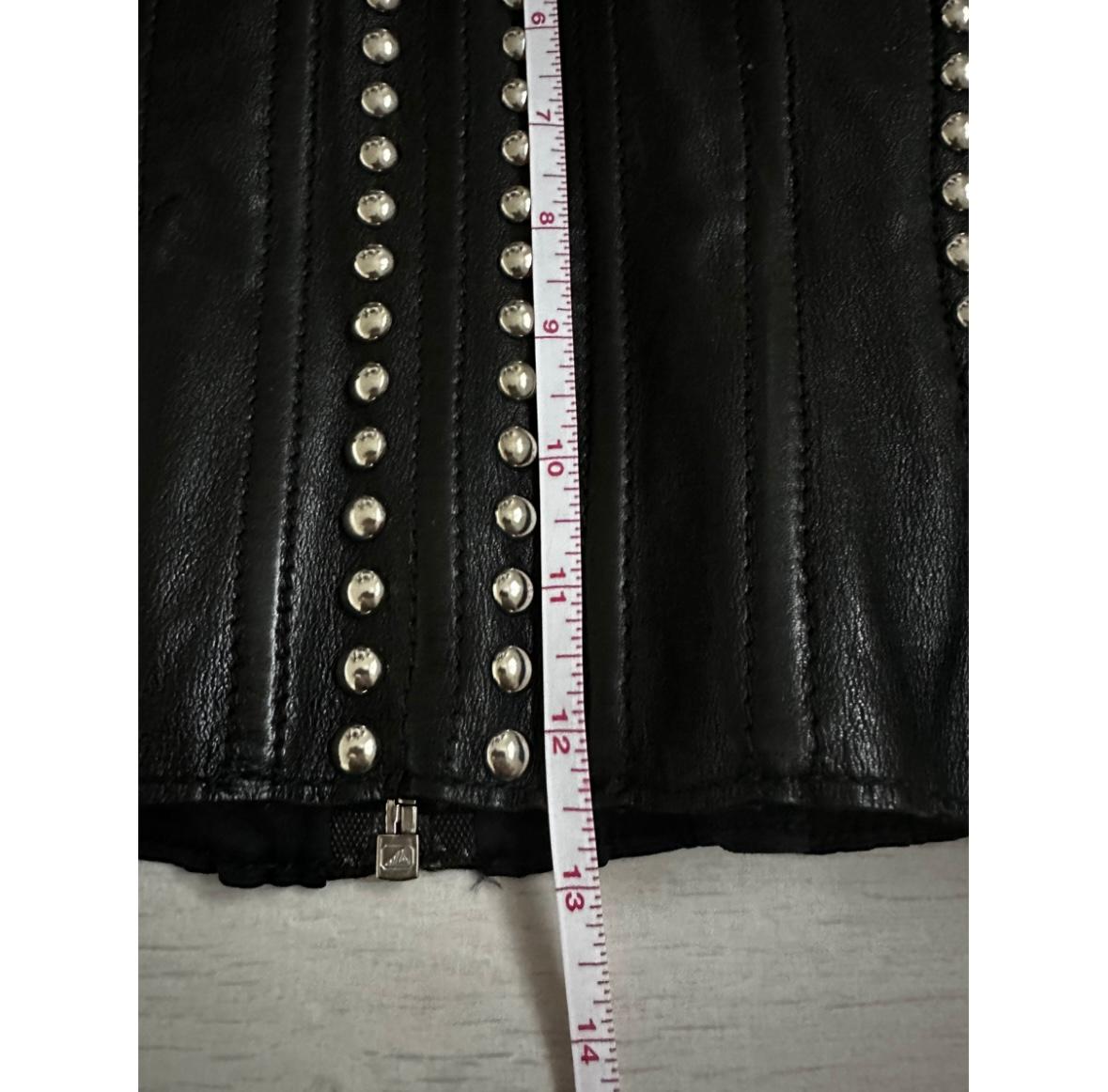 Dolce Gabbana 2000 leather studded corset  For Sale 4