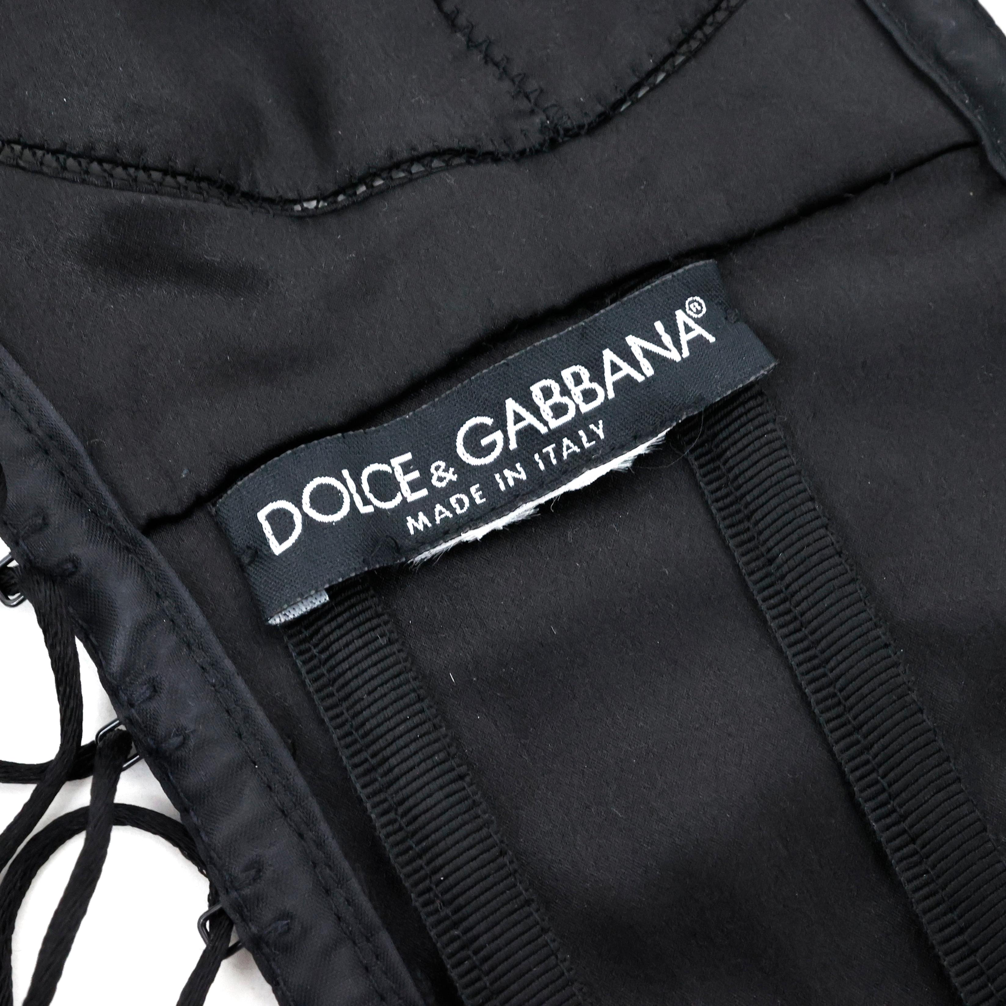 Dolce & Gabbana 2000s black silk corset Dress 1