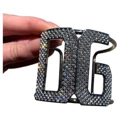 Dolce Gabbana 2000’s crystal DG cuff bracelet 