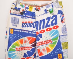 DOLCE & GABBANA Y2K 2000's 'DANZA 3000' PATTERNED PRINTED FLARED TROUSERS JEANS