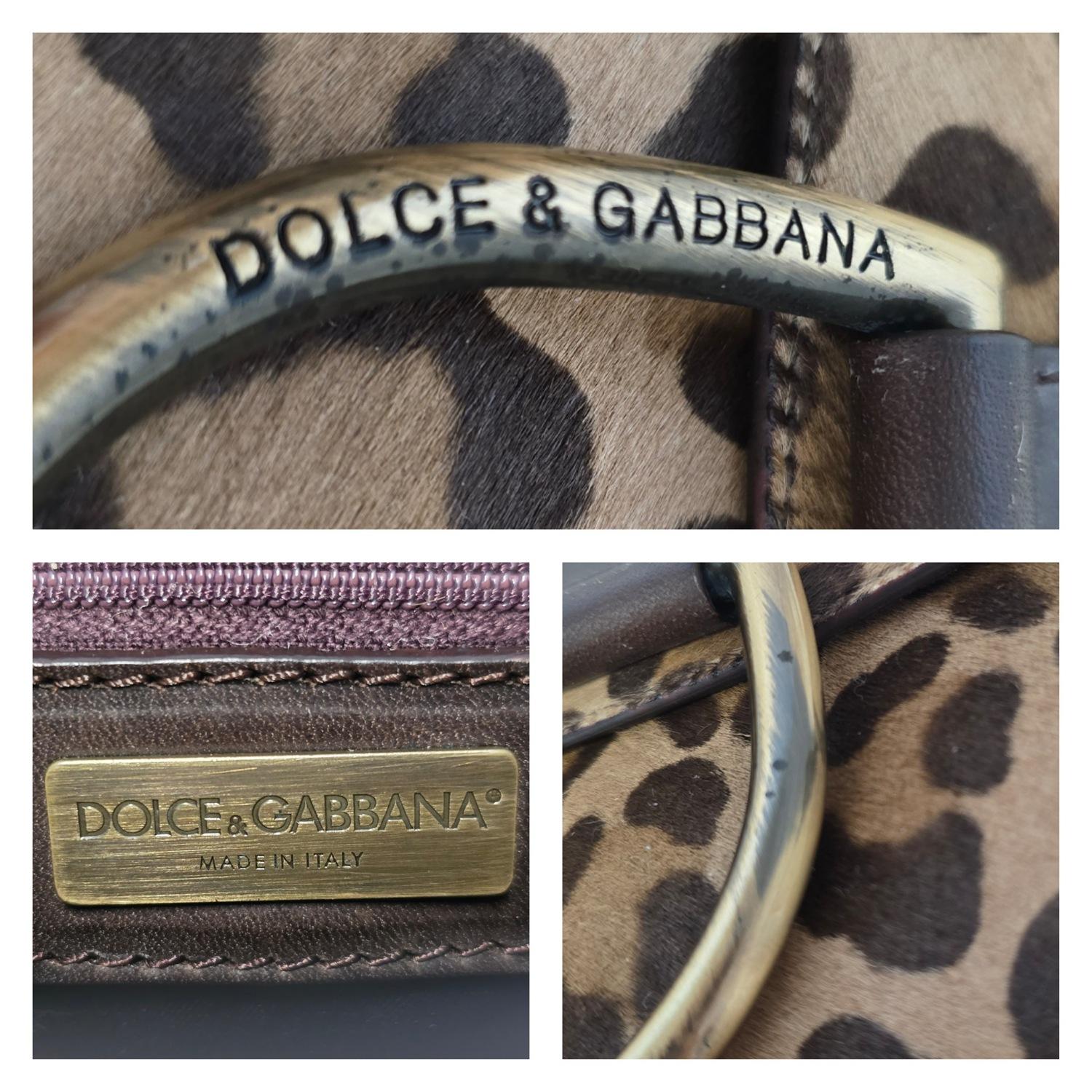 Dolce & Gabbana 2000s Leopard Print Pony Hair Shoulder Bag in vendita 6