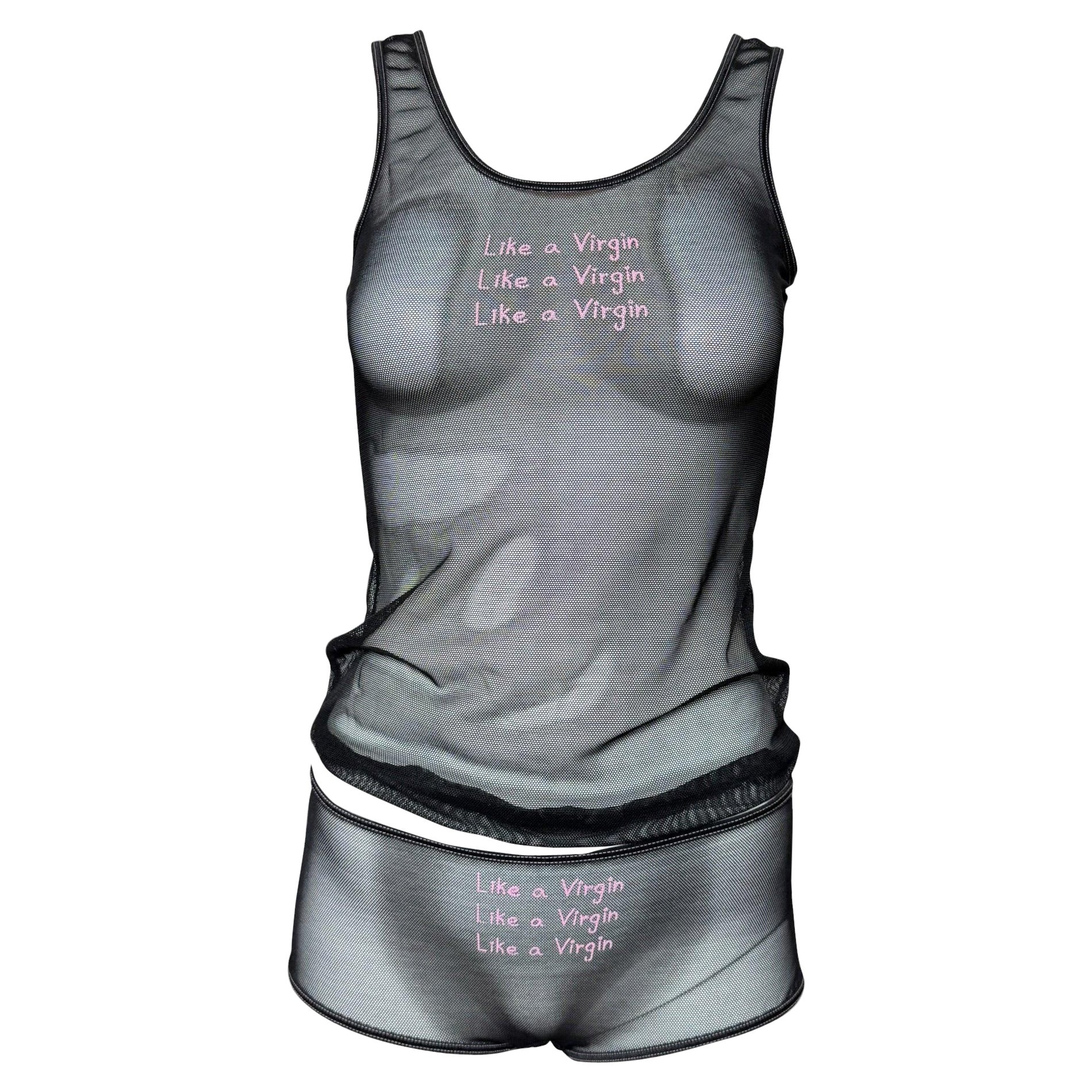 Dolce & Gabbana 2000s Like A Virgin Mesh Unterwäsche Set im Angebot