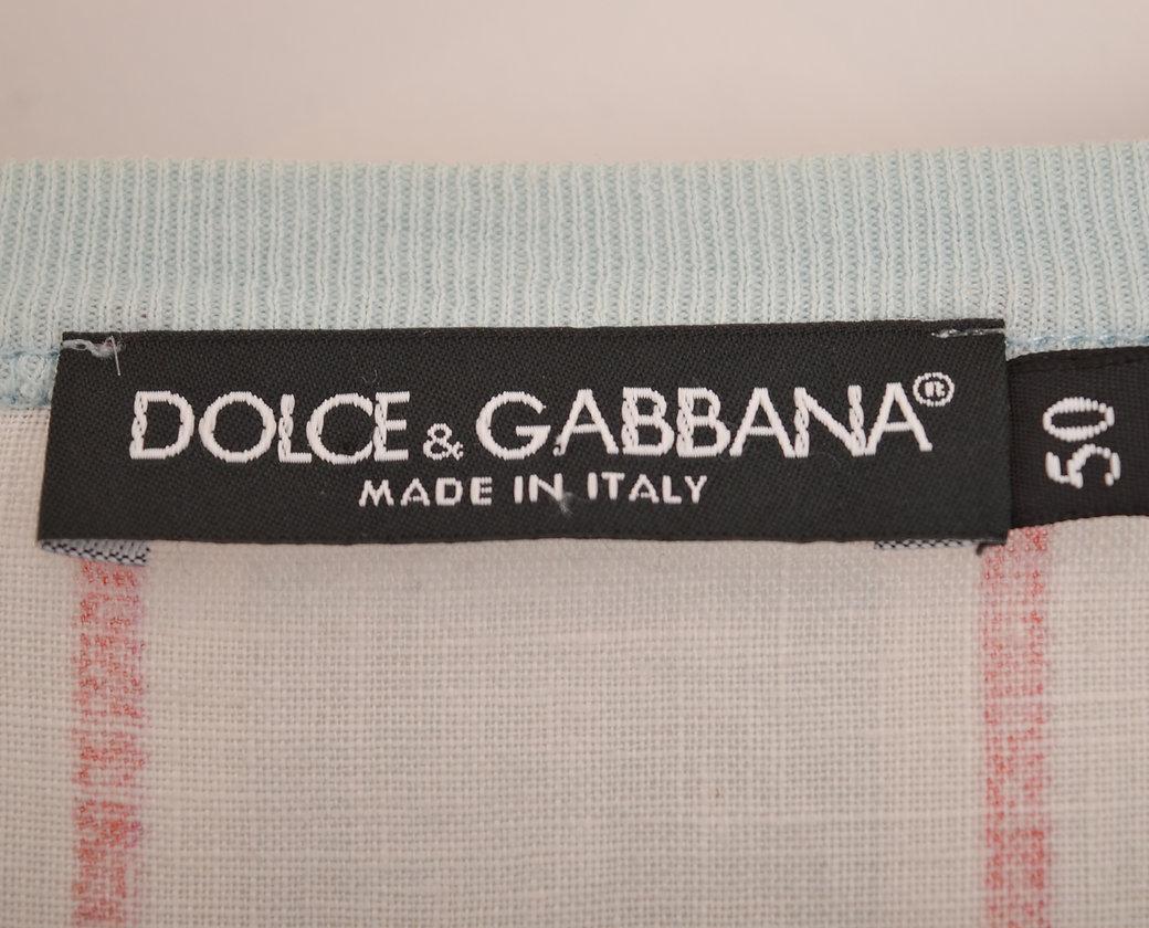 Dolce & Gabbana 2000'S Linen Pin-Up Pop Art Print T Shirt For Sale 1