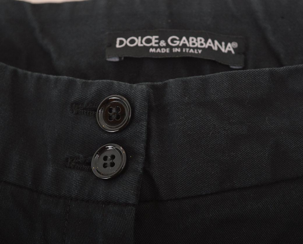 Black DOLCE & GABBANA 2000's LOW WAISTED BLACK LOGO PANTS For Sale