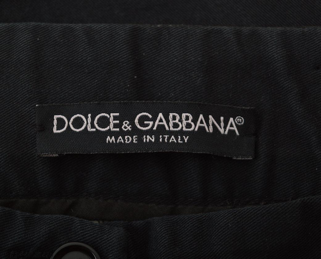 DOLCE & GABBANA 2000's LOW WAISTED BLACK LOGO PANTS For Sale 1