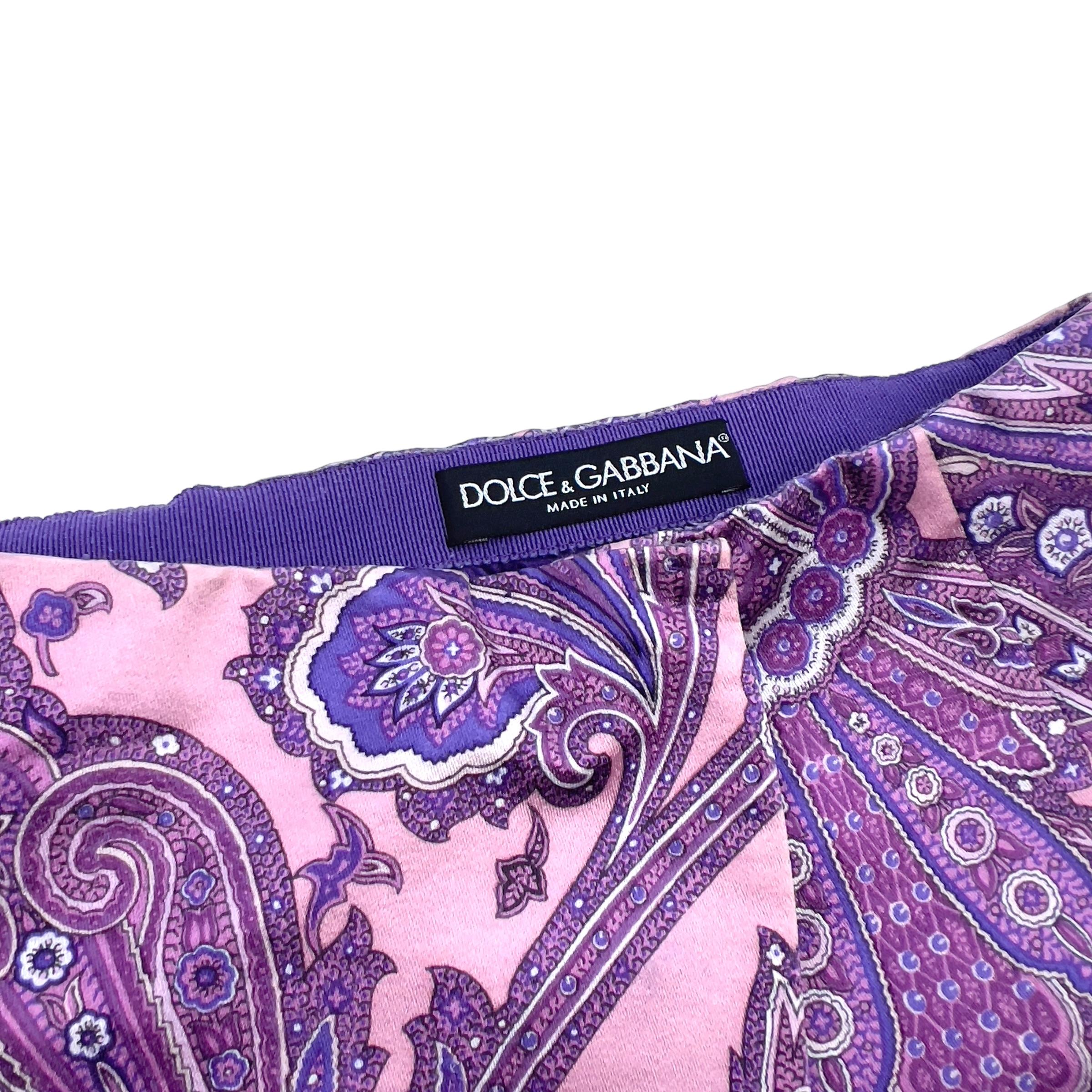 Dolce & Gabbana 2000S/S paisley mini skirt  In Good Condition For Sale In CAPELLE AAN DEN IJSSEL, ZH
