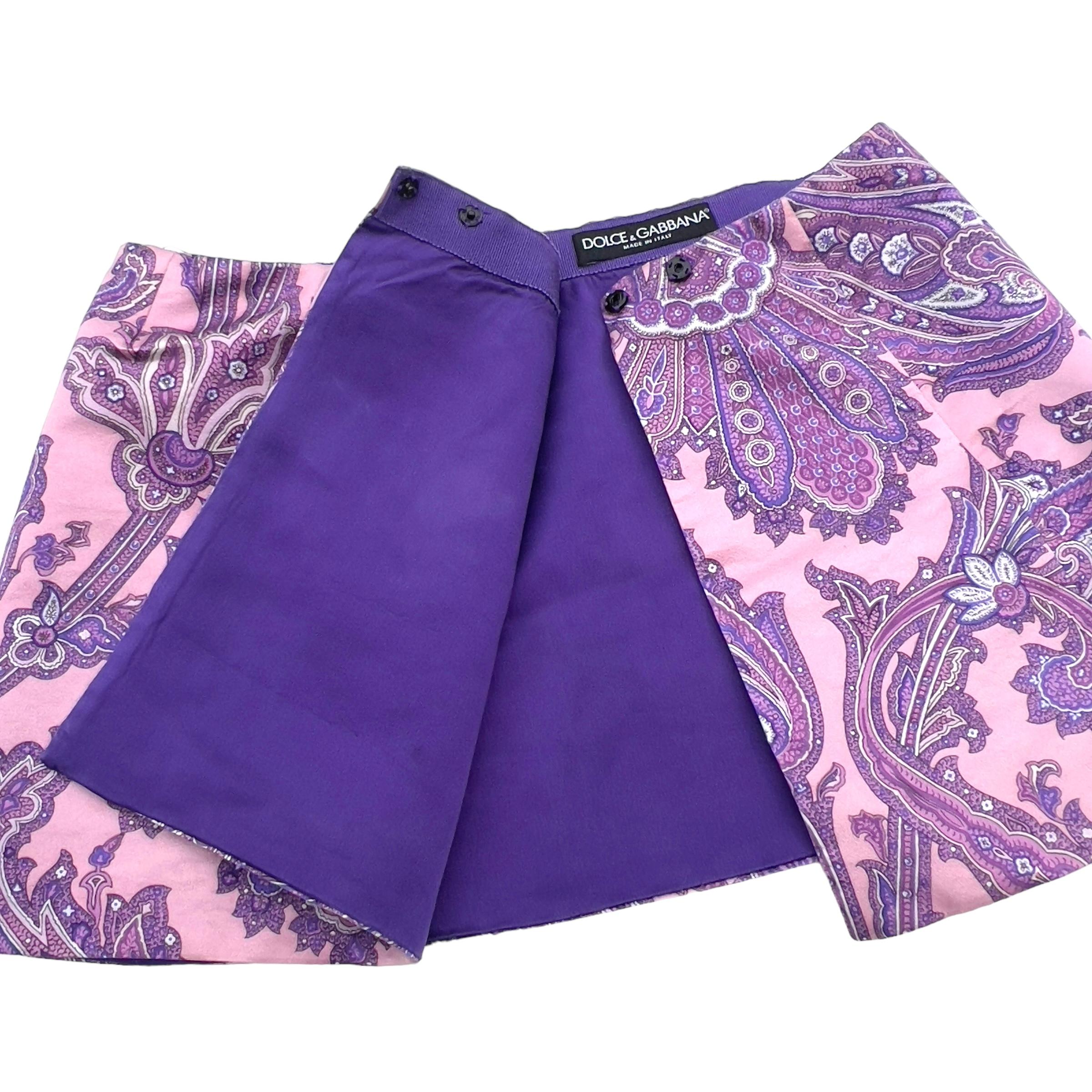 Women's Dolce & Gabbana 2000S/S paisley mini skirt  For Sale