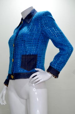 Dolce & Gabbana 2000s Tweed Denim Jacket