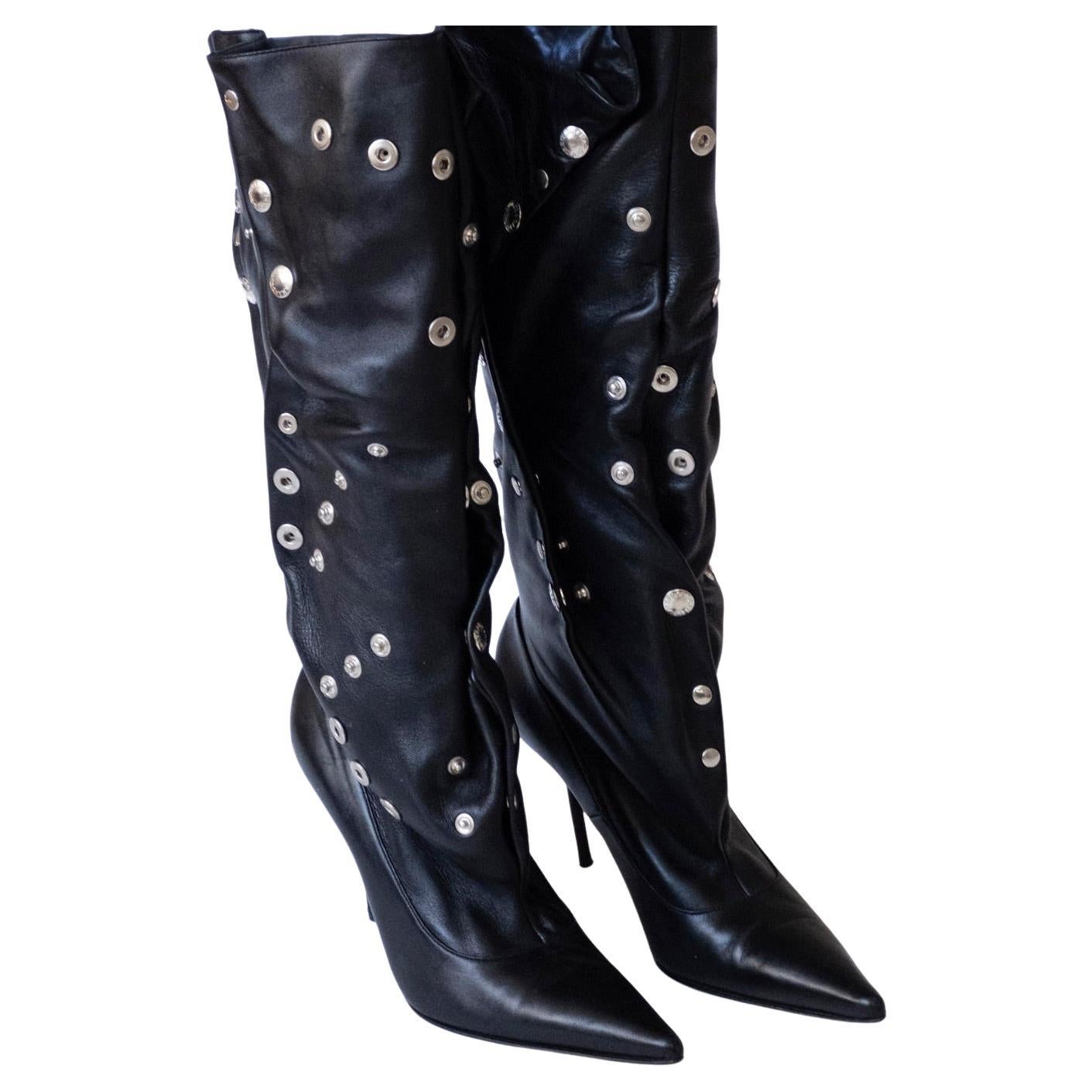 Dolce & Gabbana 2003 AD Campaign Rare Knee Boots Gisele Bündchen For Sale