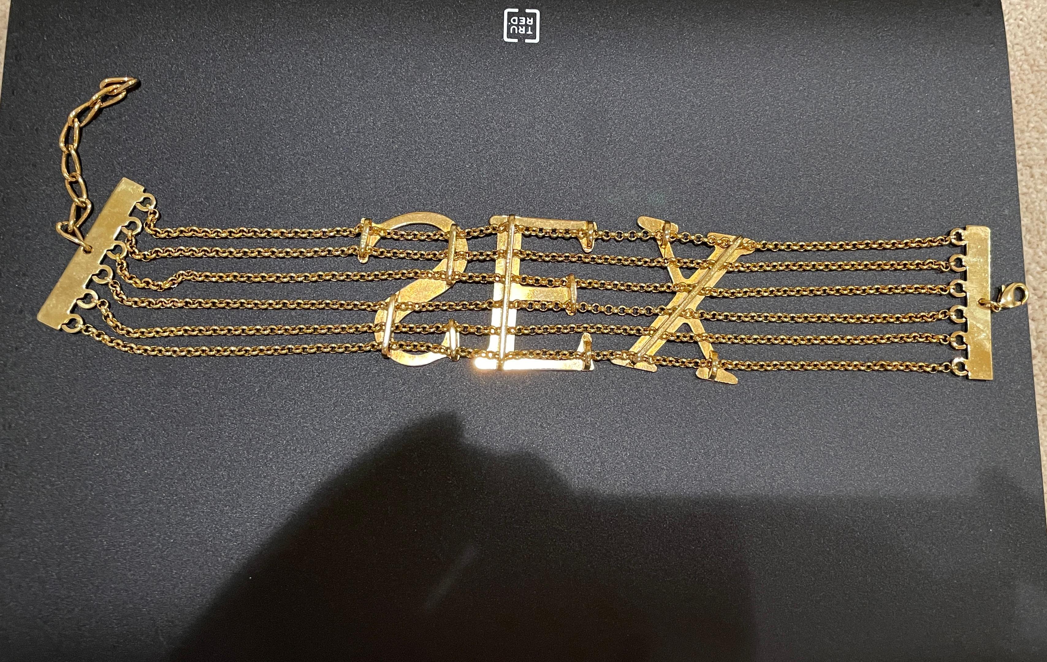 Women's or Men's DOLCE & GABBANA 2003 runway vintage SEX necklace gold chain choker oversized