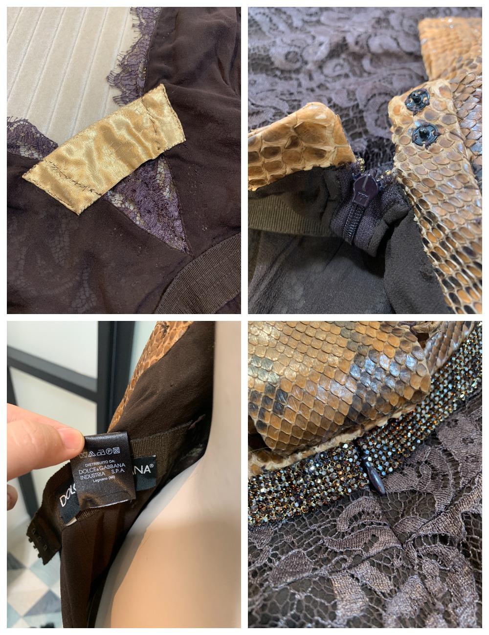 Dolce & Gabbana 2005 S/S Runway Silk Dress Special Piece For Sale 14