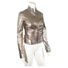 Chaqueta Dolce & Gabbana 2010 de piel metalizada talla 38