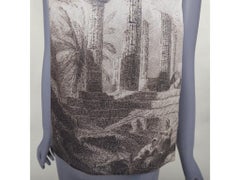 DOLCE GABBANA 2014 100% silk Greek Temple Ruins print sleeveless top IT40 S