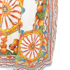 DOLCE GABBANA 2016 Carreto Siciliano stampa jacquard jacquard mini gonna IT44 L.