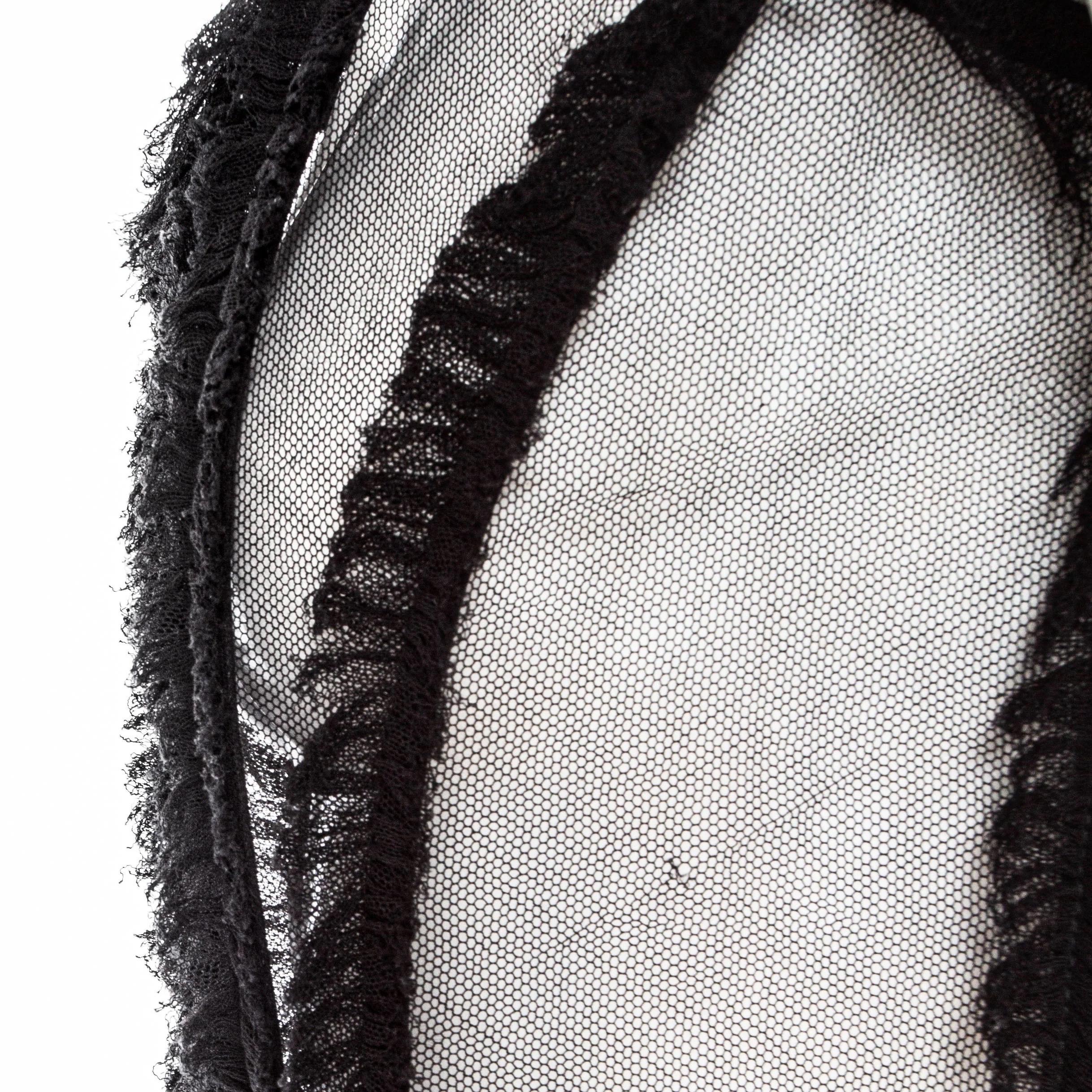 Dolce & Gabbana 2017 Black Stretch Tulle Ruffled Bustier Top 3