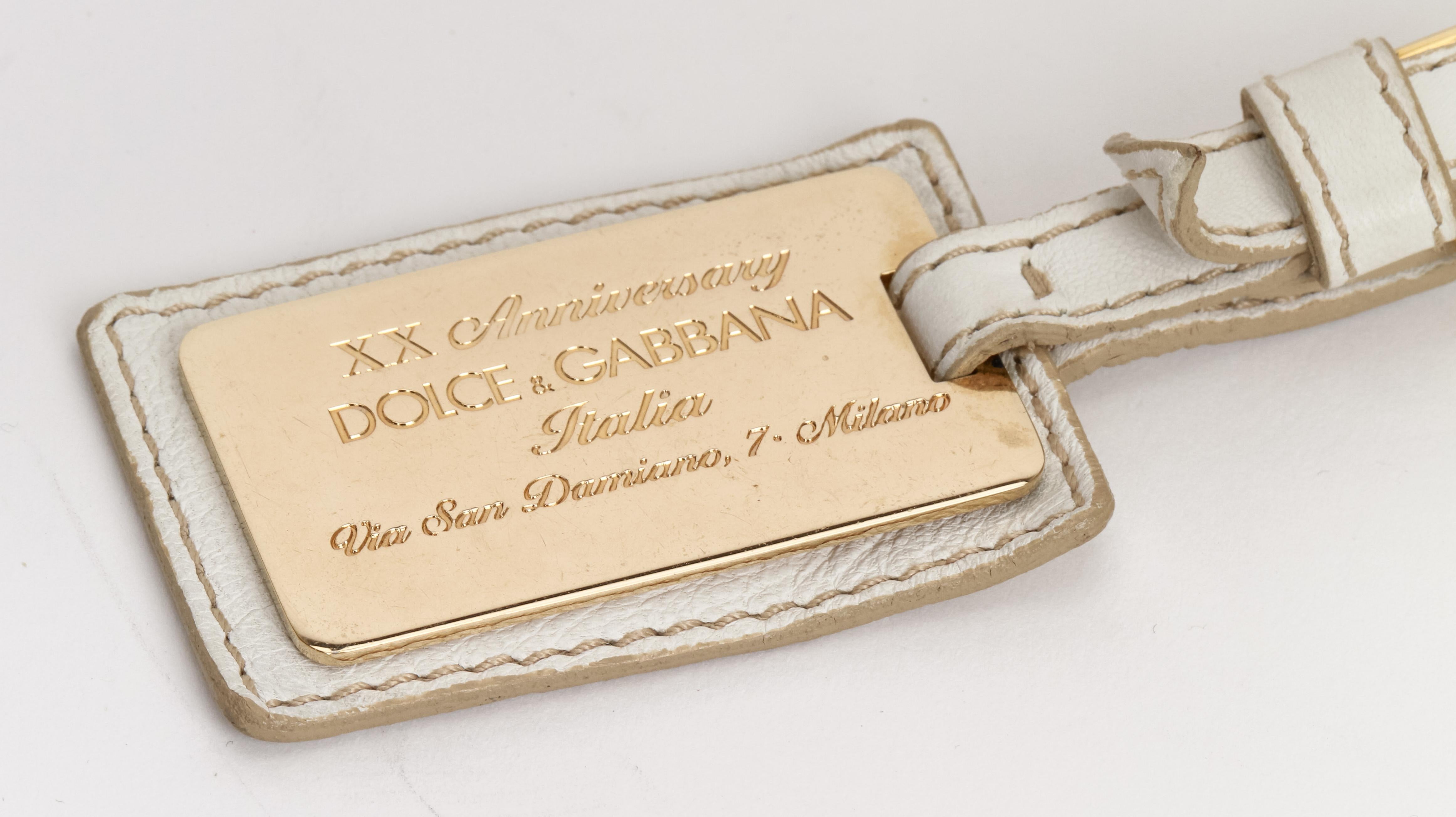 Dolce & Gabbana 20th Anniversary Mini-Mini-Weiß-Tasche Damen im Angebot