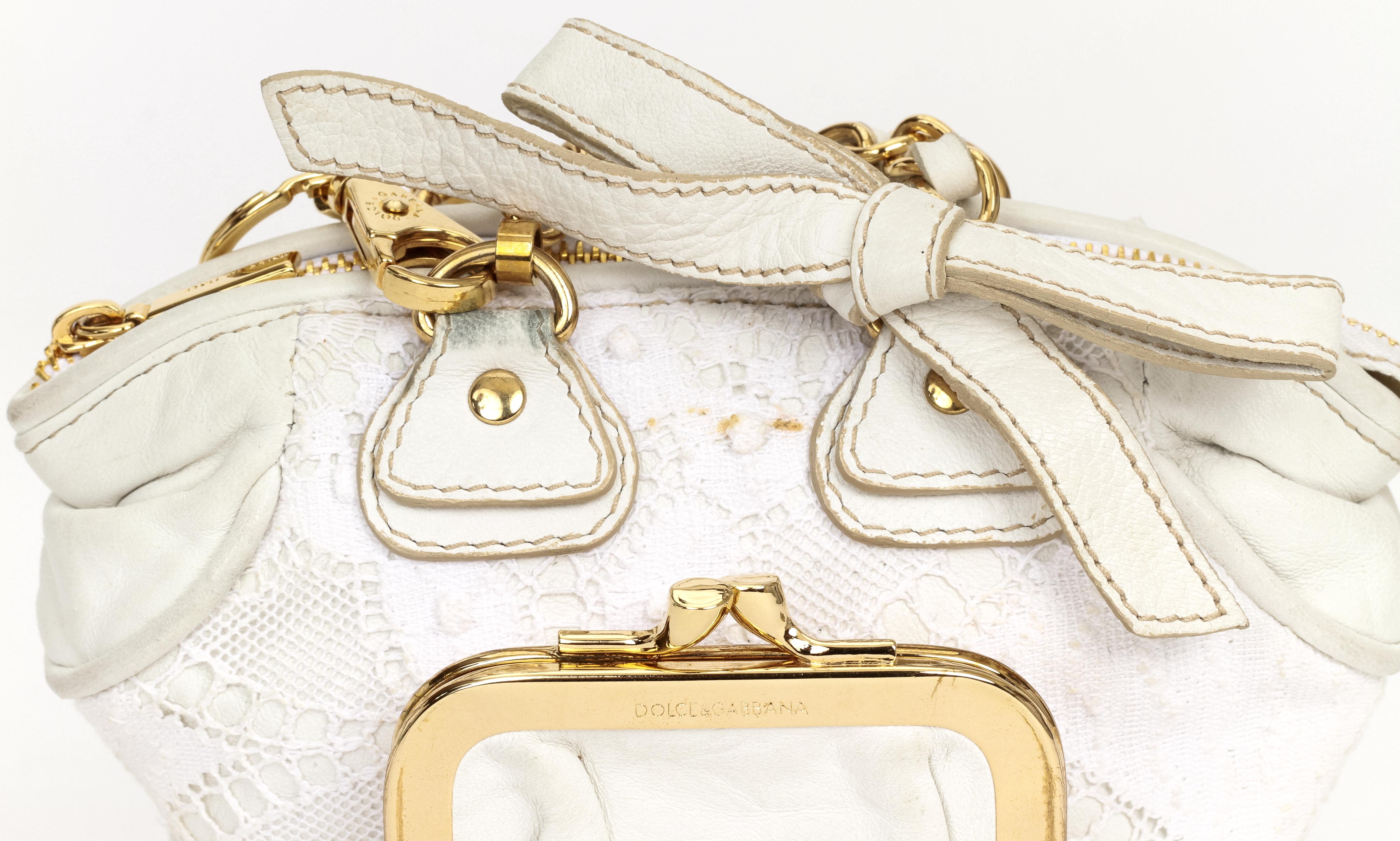 Dolce & Gabbana 20th Anniversary Mini-Mini-Weiß-Tasche im Angebot 1
