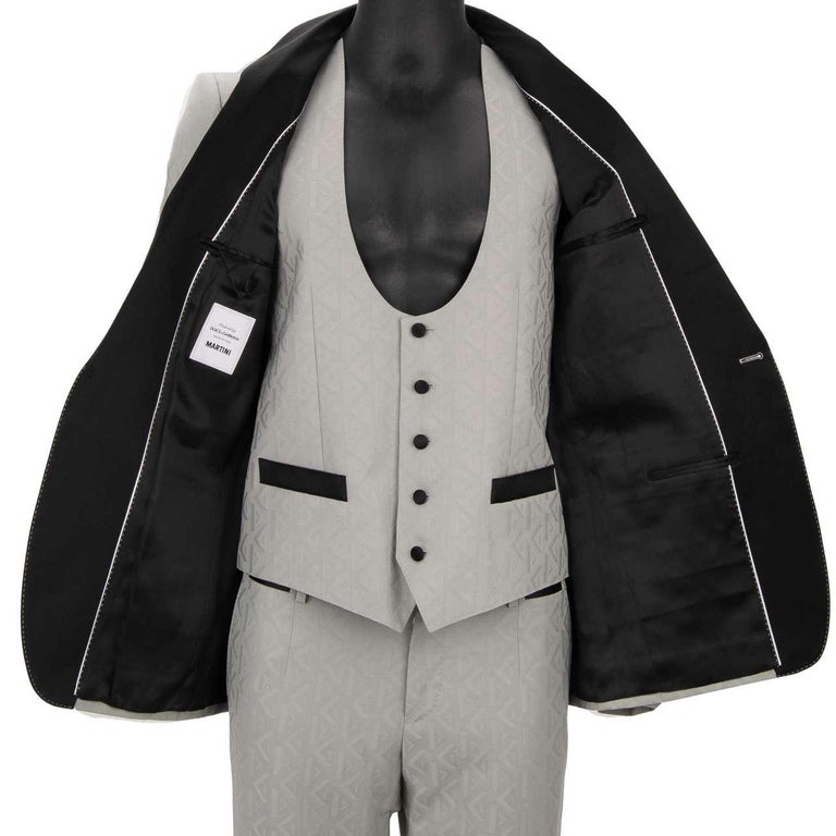 Dolce & Gabbana Gray Wool Men Formal 2 Piece MARTINI Suit