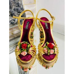 Dolce & Gabbana 3D Rose Cage Sandals