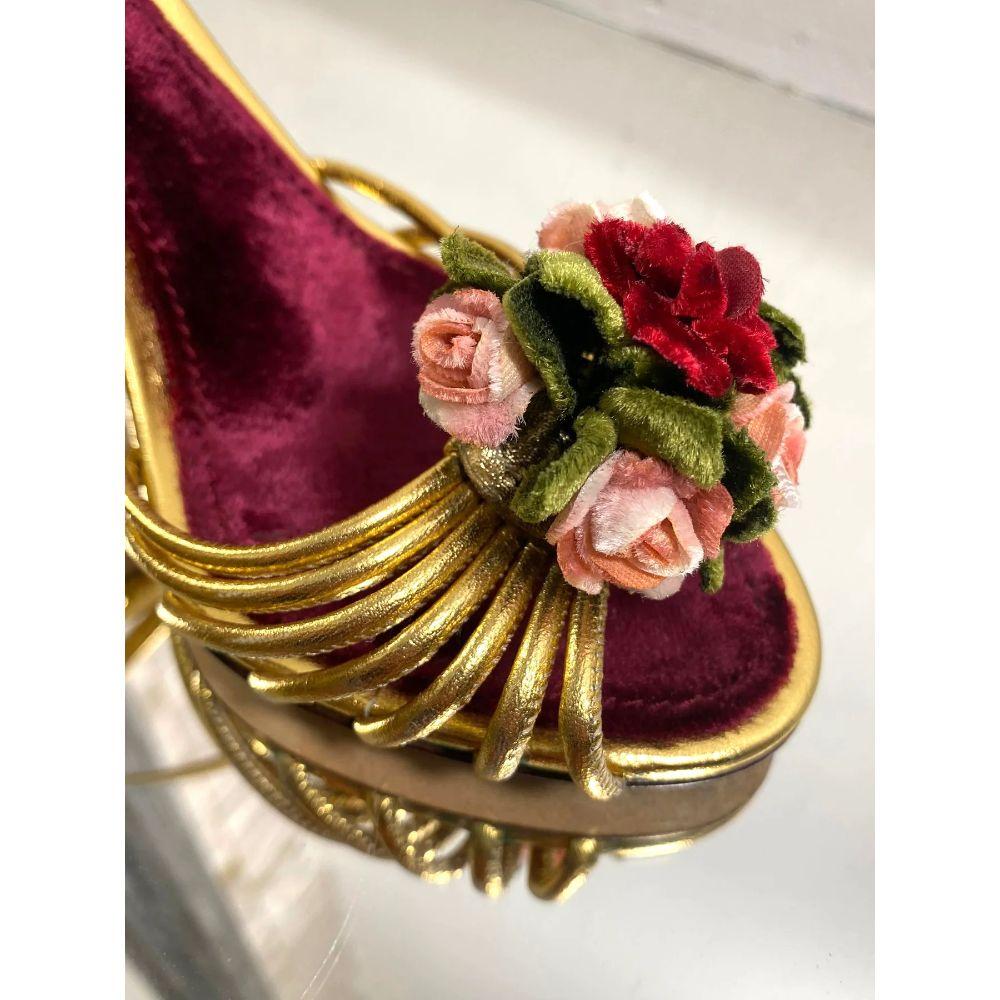 Dolce & Gabbana 3D Rose Cage Sandals 1