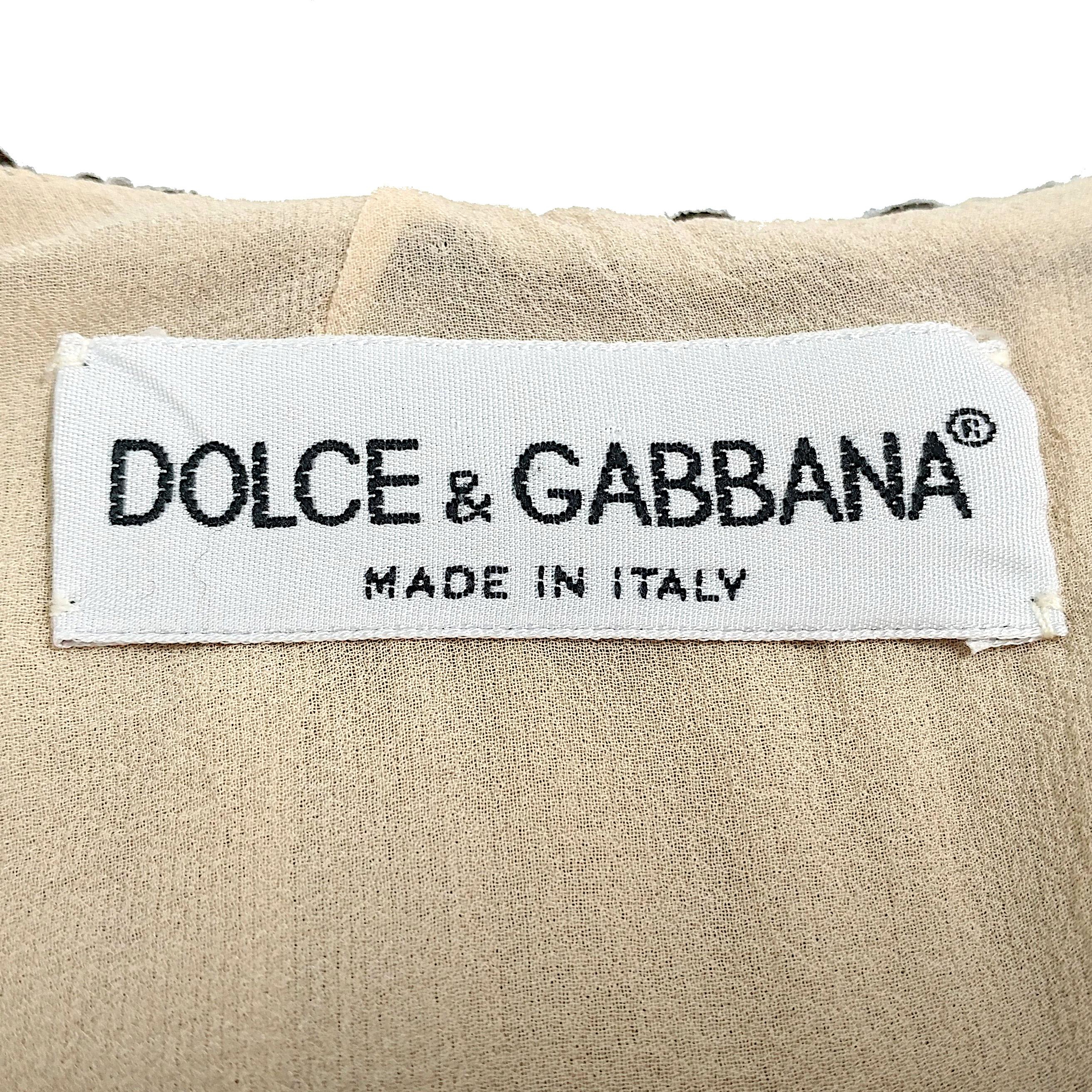 DOLCE & GABBANA - 80s Super-rare Vintage Brown Lace Sheath Dress  Size 4US 36EU In Excellent Condition For Sale In Cuggiono, MI
