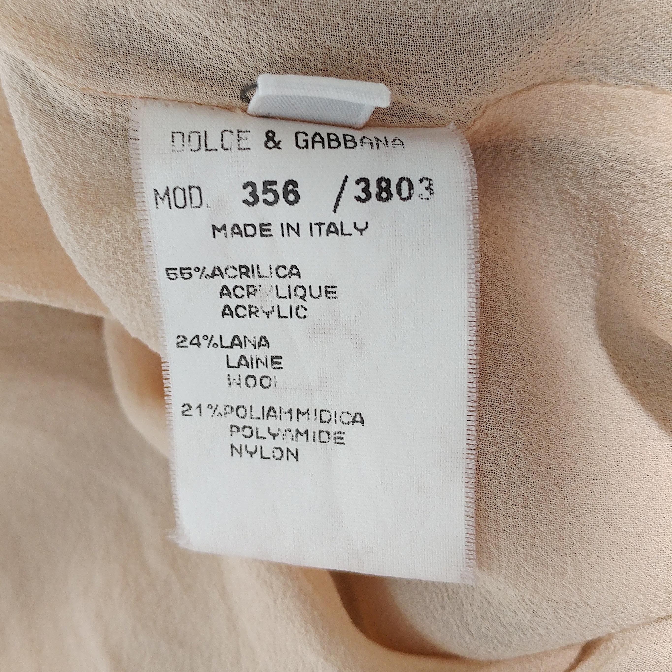 DOLCE & GABBANA - 80s Super-rare Vintage Brown Lace Sheath Dress  Size 4US 36EU For Sale 2