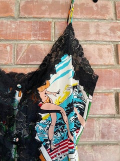 Dolce & Gabbana 90s/2000s top with pop art style comic strip pattern