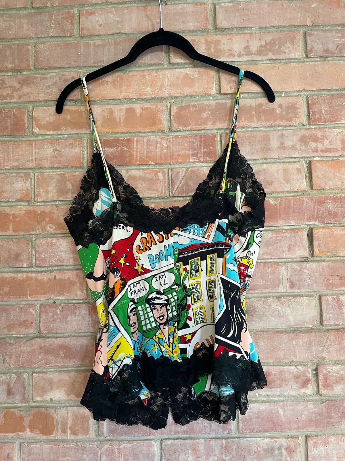 Dolce & Gabbana 90s/2000s top with pop art style comic strip pattern 3