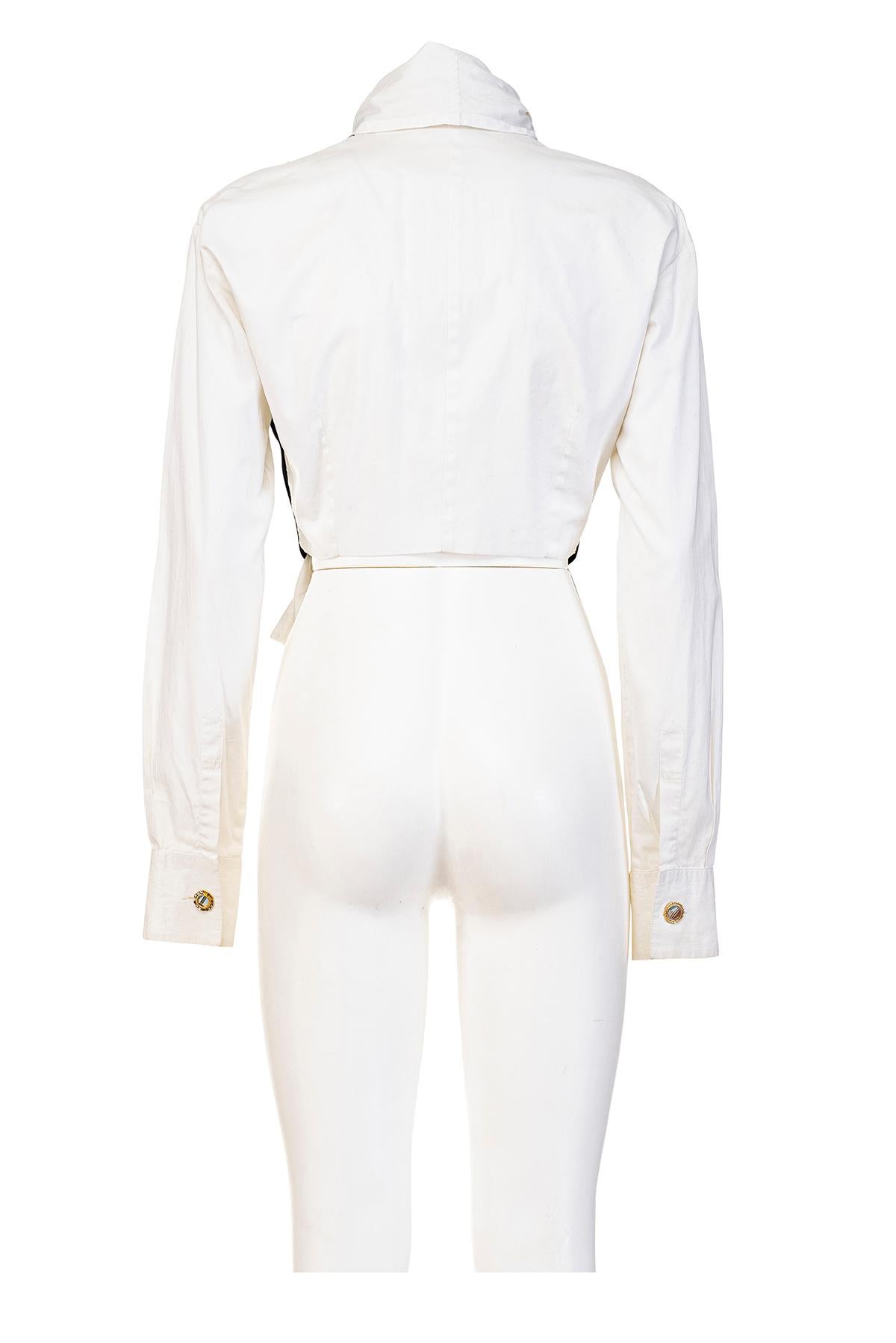 DOLCE & GABBANA 90'S Iconic Shirt with Waistcoat Attached In condizioni buone in vendita a Milano, MILANO