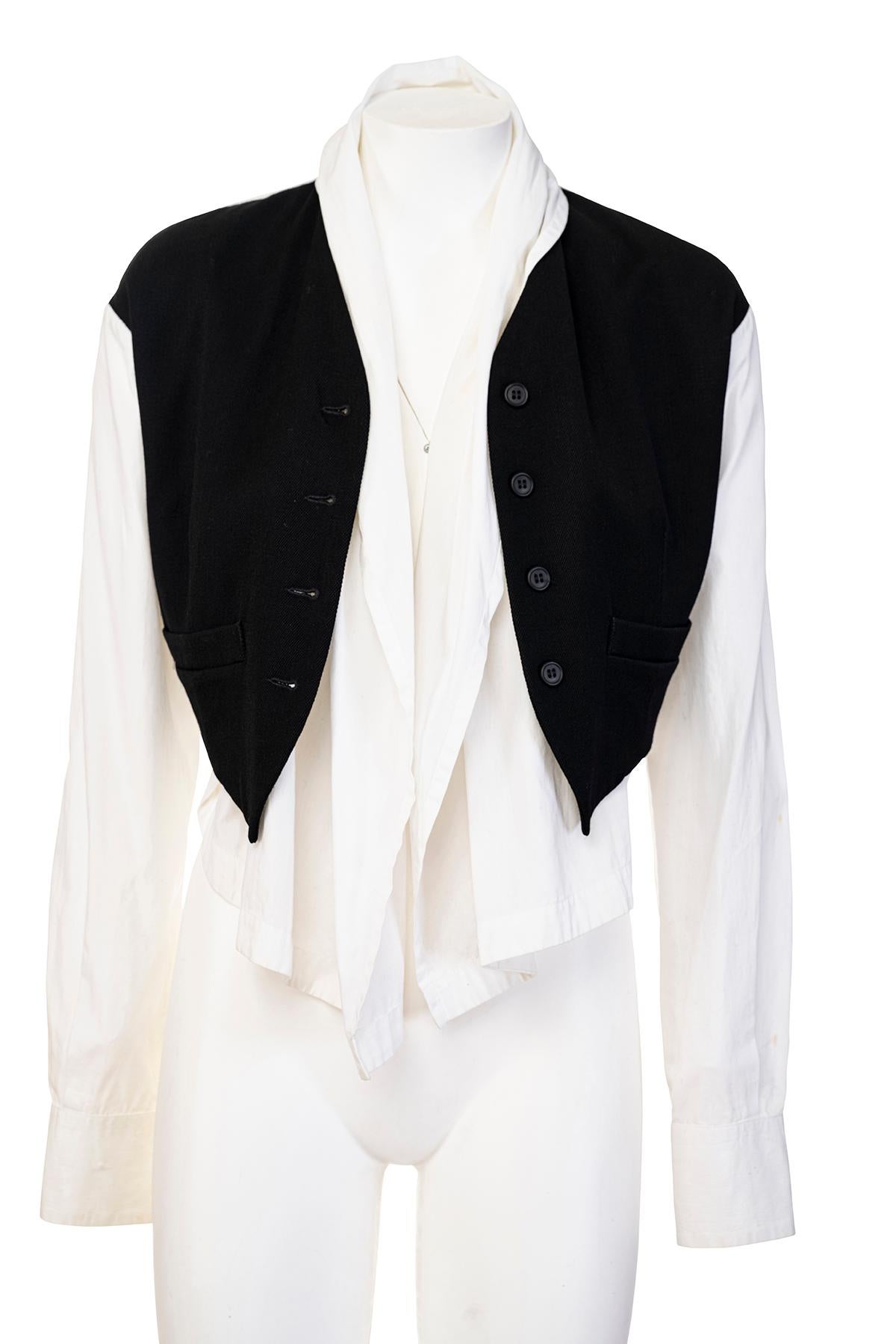 DOLCE & GABBANA 90'S Iconic Shirt with Waistcoat Attached in vendita 4