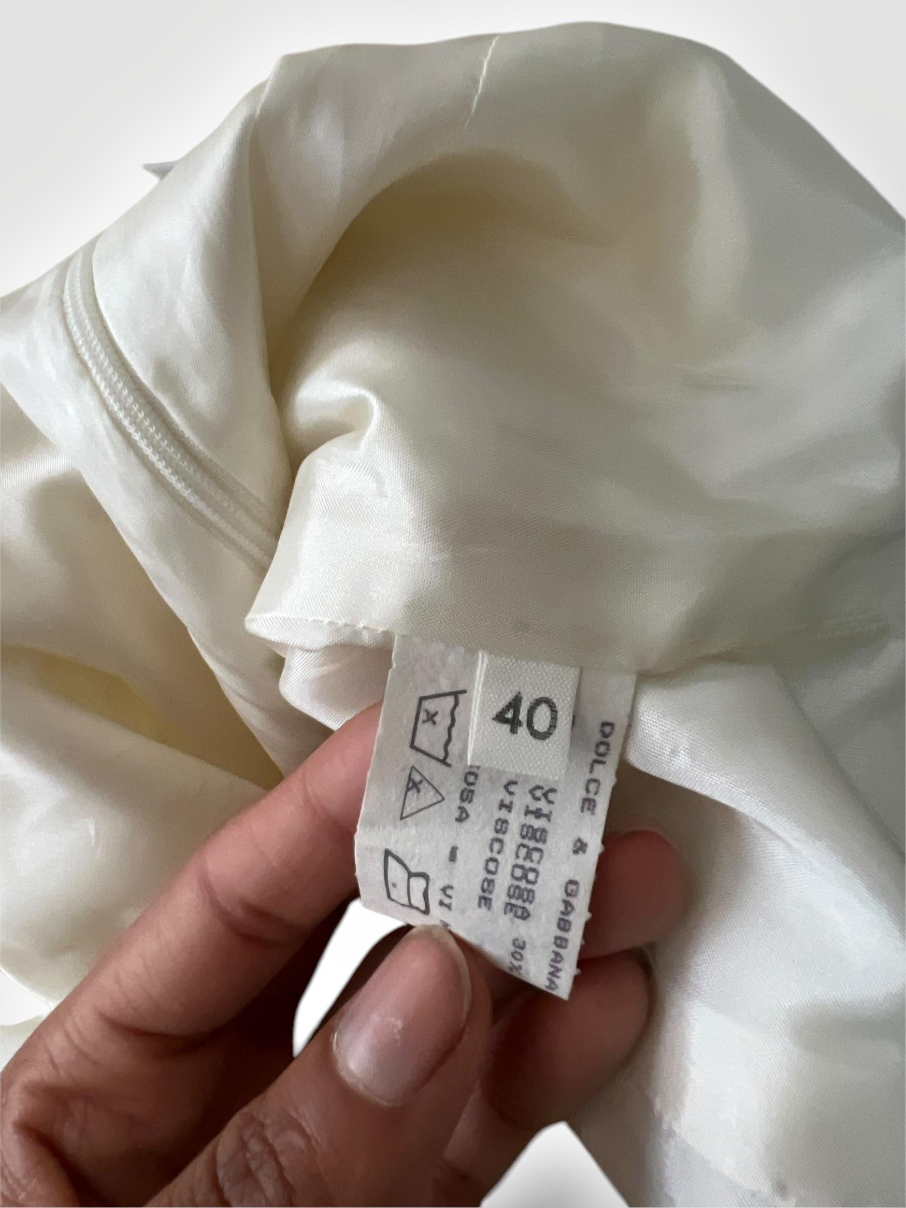 Robe de mariée cérémonie Dolce & Gabbana des années 90 en vente 2