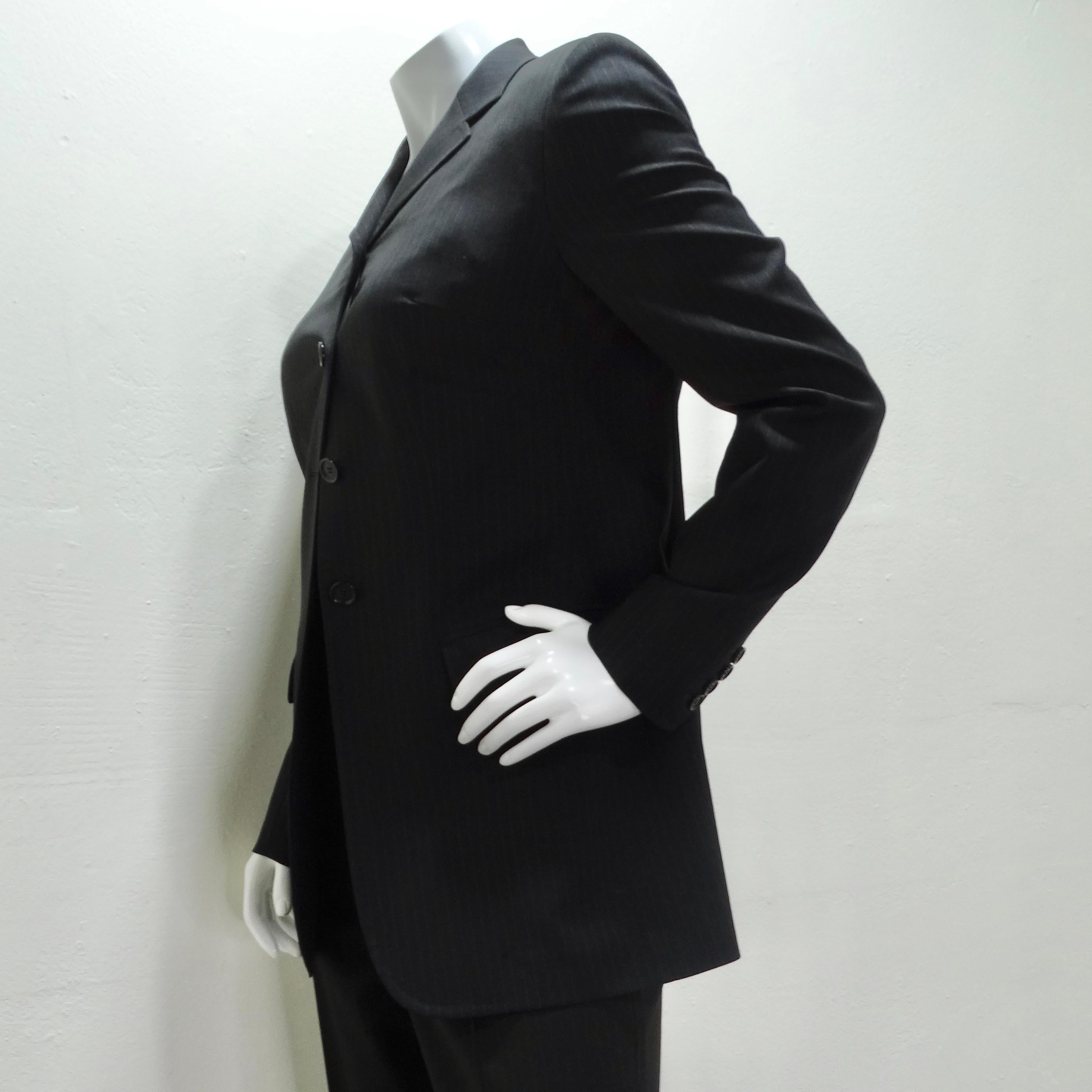 Dolce & Gabbana 90s Pinstripe Blazer Suit For Sale 7