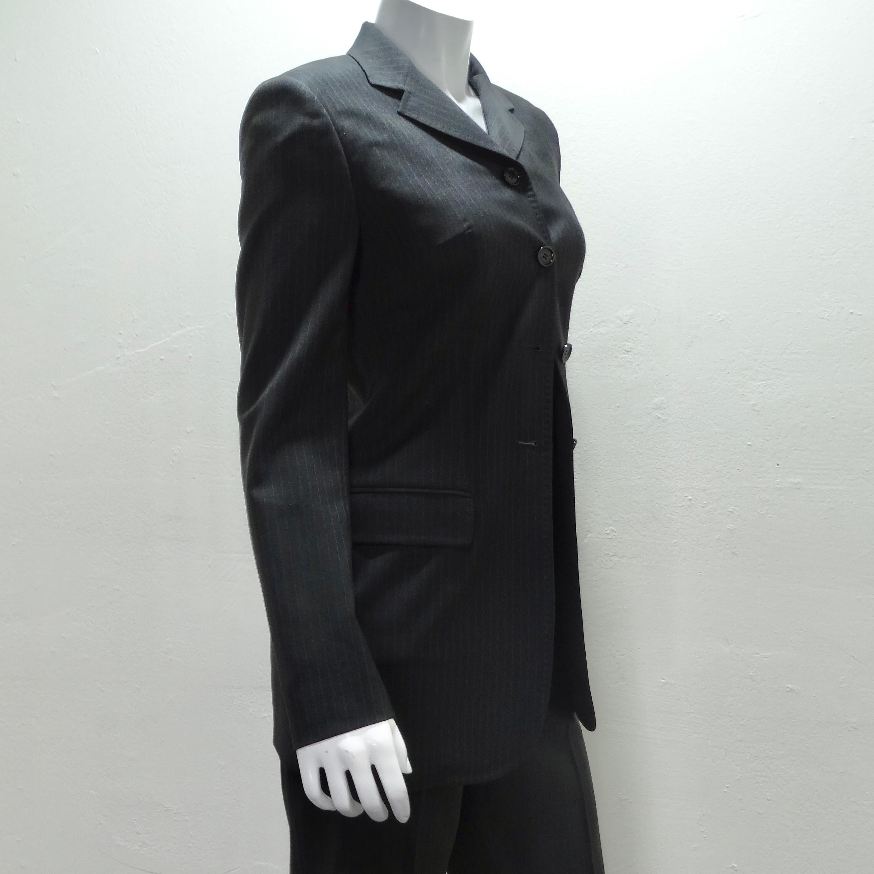 Dolce & Gabbana 90s Pinstripe Blazer Suit For Sale 2