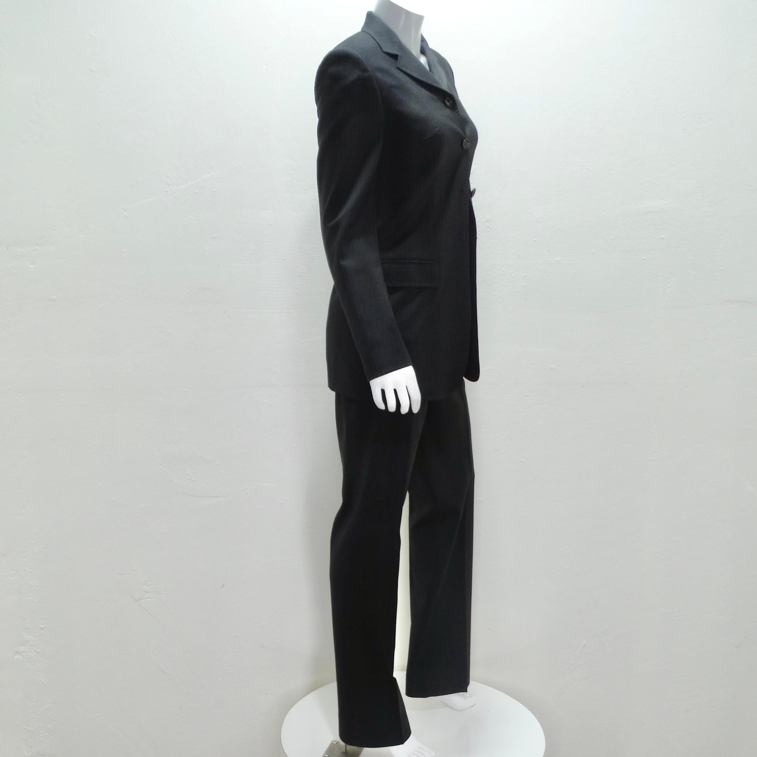 Dolce & Gabbana 90s Pinstripe Blazer Suit For Sale 3