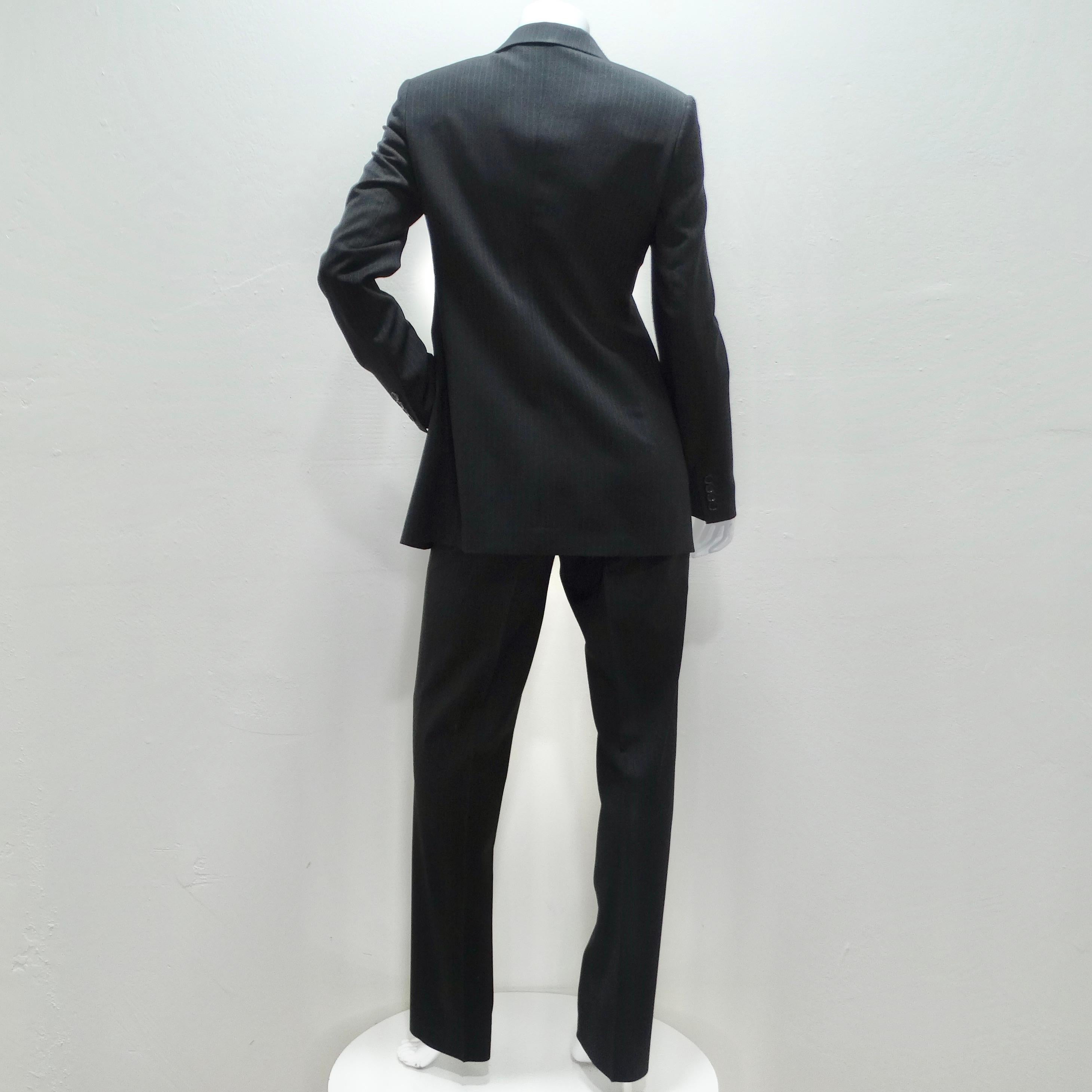 Dolce & Gabbana 90s Pinstripe Blazer Suit For Sale 4