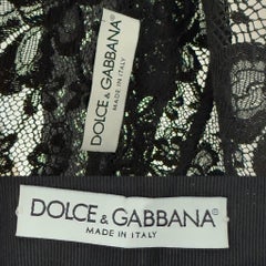 DOLCE & GABBANA 90's Vintage Black Sheer Lace Pant Suit