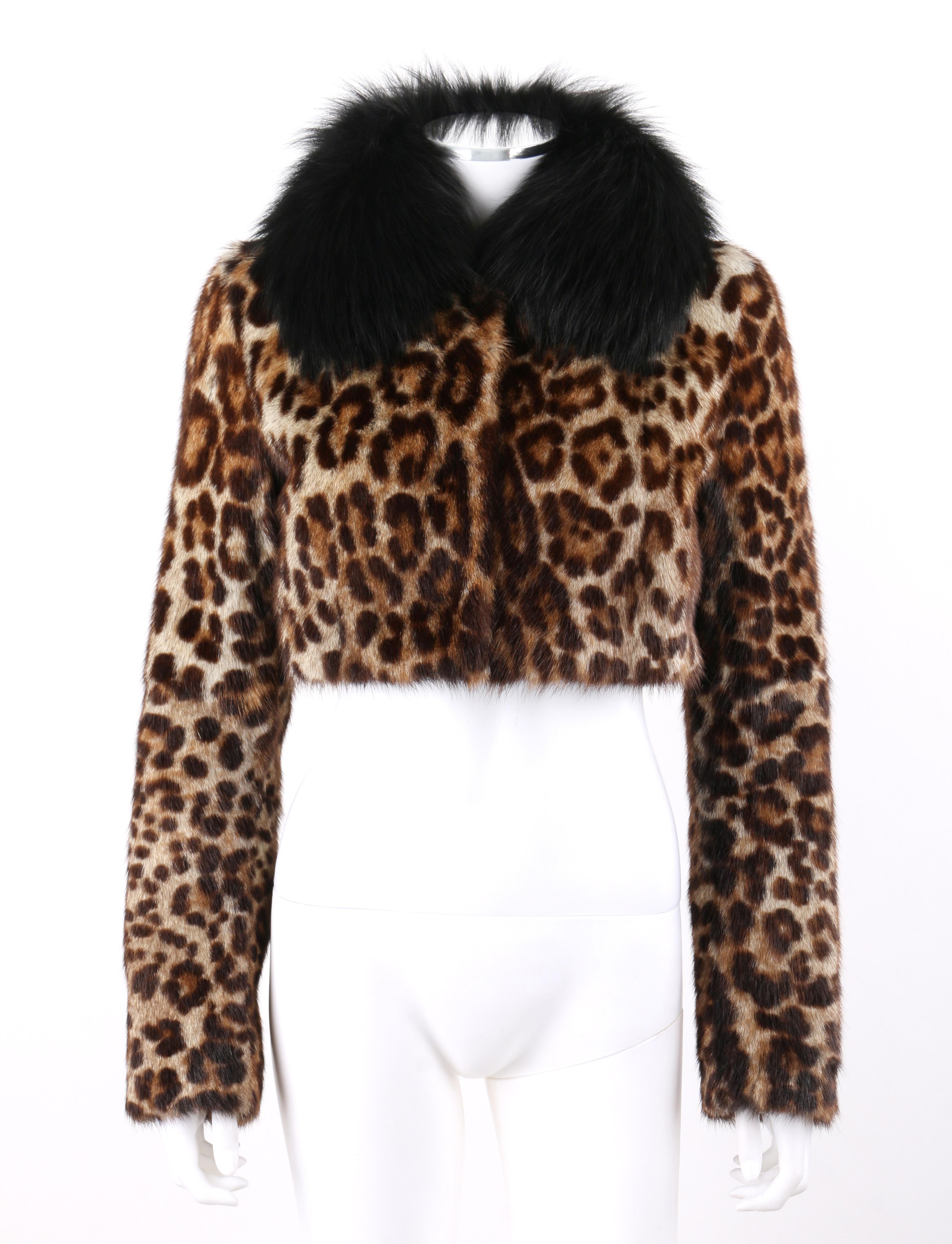 leopard fur collar