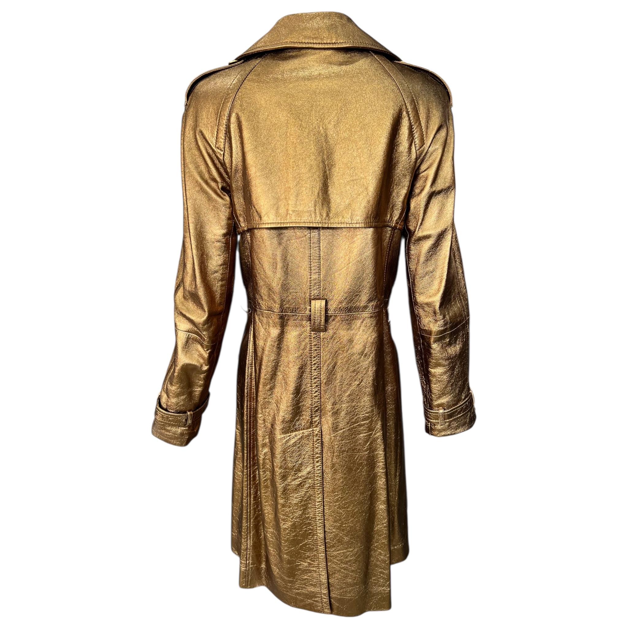 Donna Dolce & Gabbana Black Label A/I Trench in bronzo, 2023 in vendita