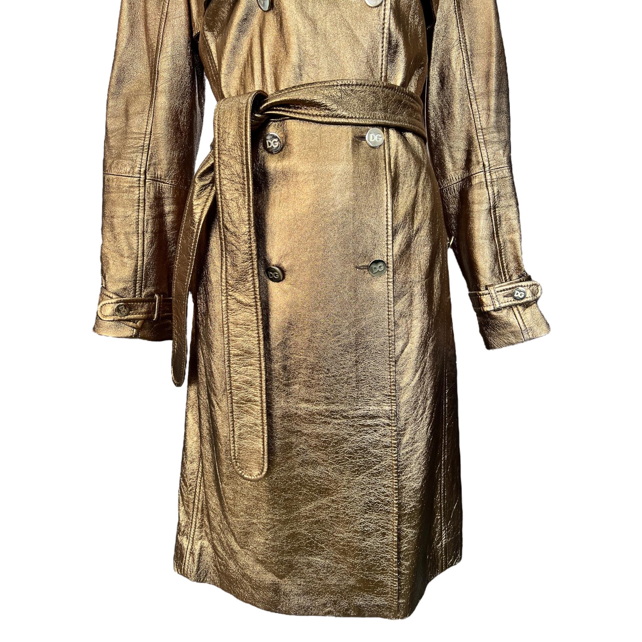 Dolce & Gabbana Black Label A/I Trench in bronzo, 2023 in vendita 2