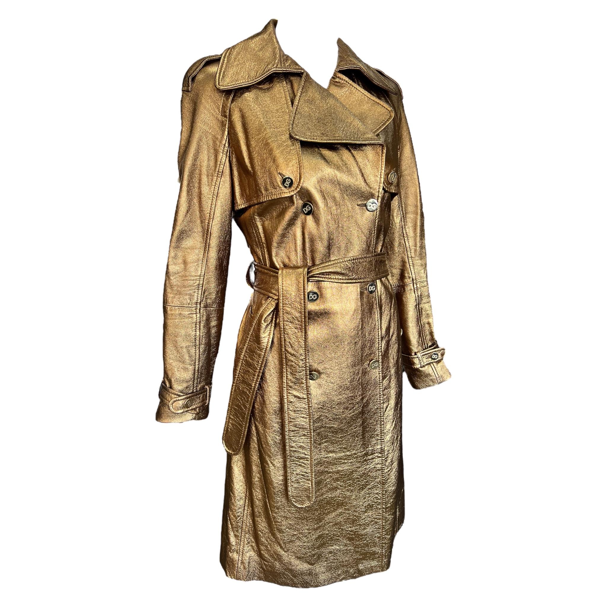 Dolce & Gabbana Black Label A/I Trench in bronzo, 2023 in vendita 3