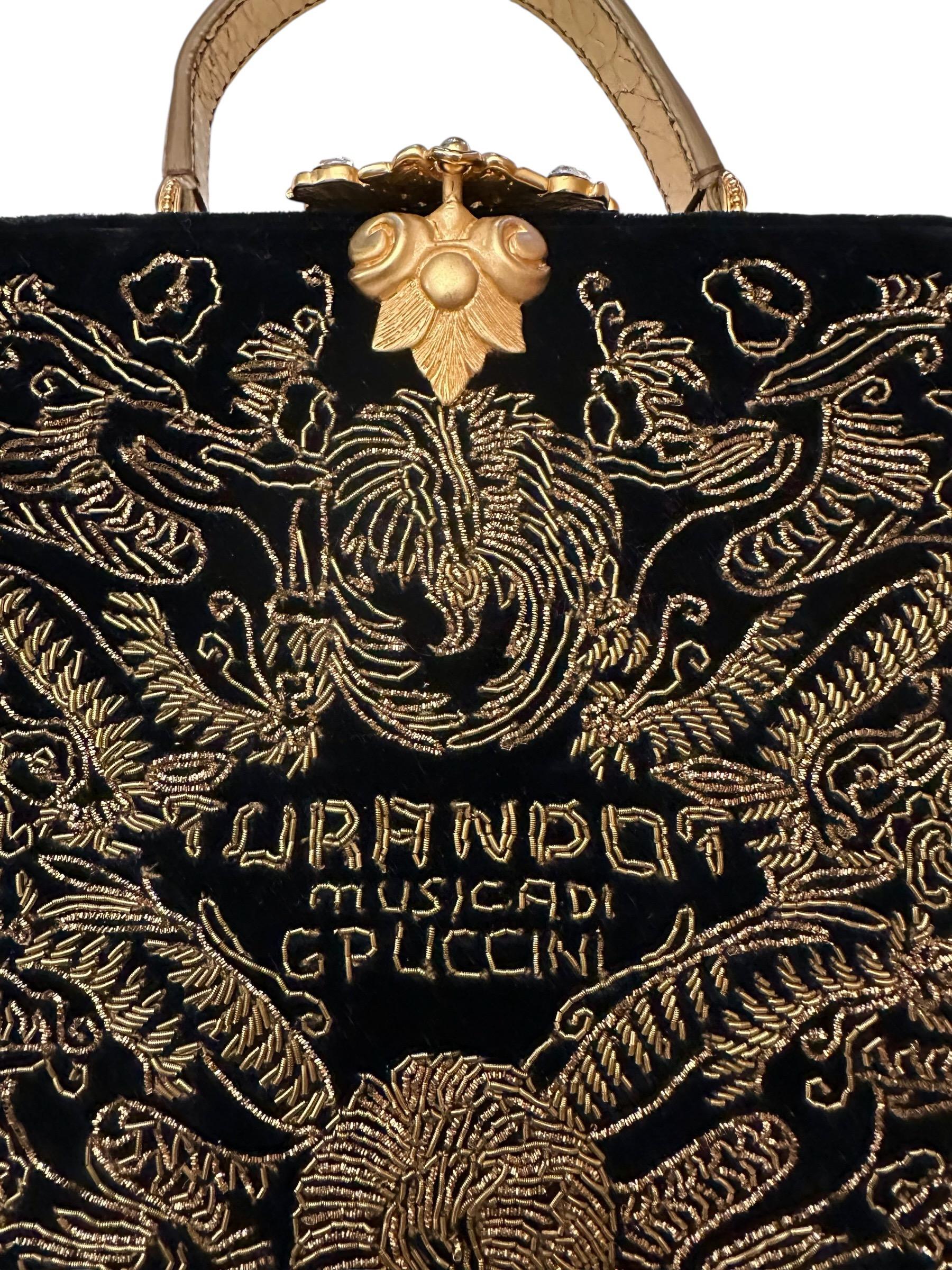 Dolce & Gabbana Alta Moda FW2016 Borsa Giacomo Puccini Turandot Oro Nero in vendita 9