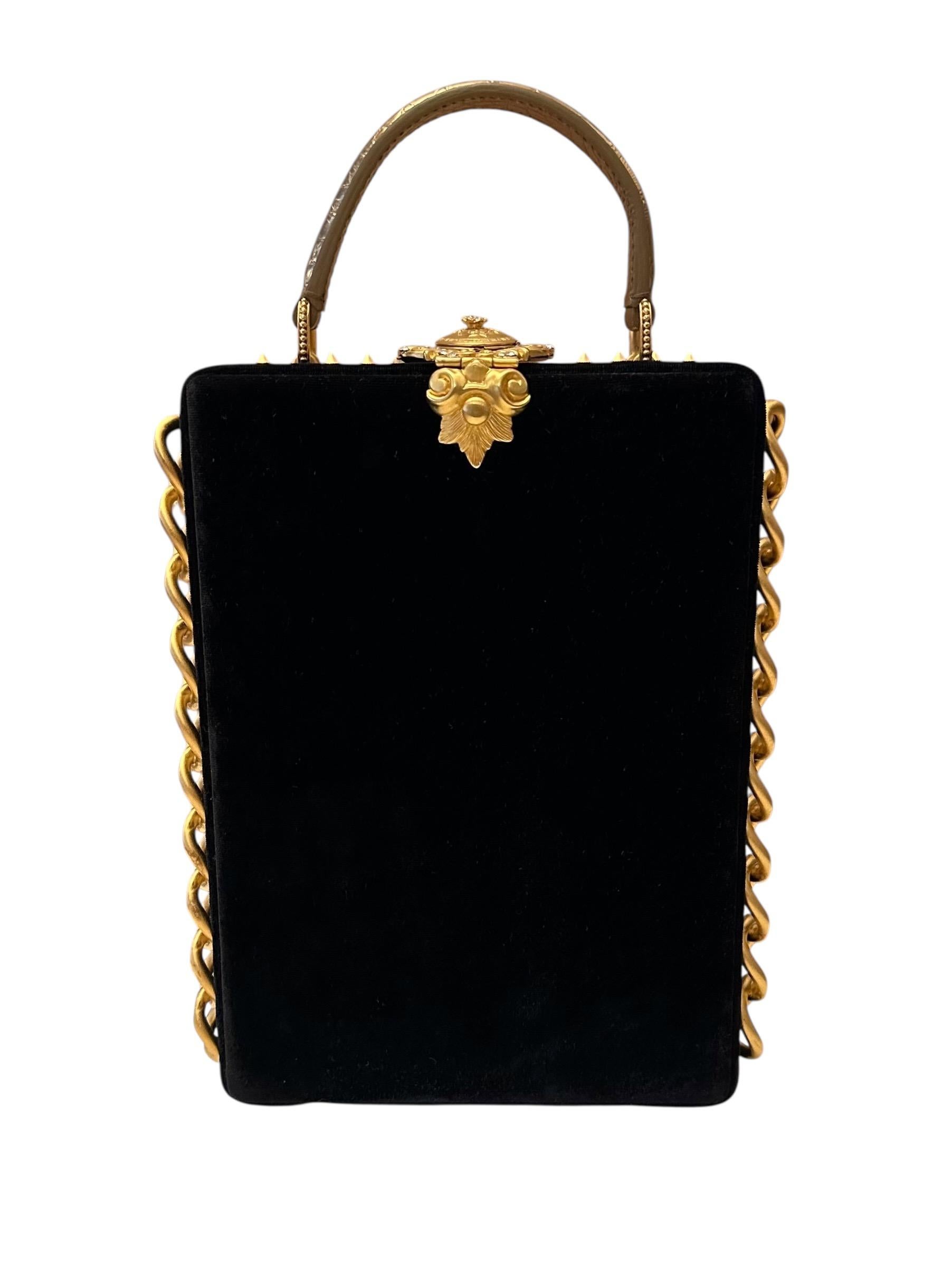 Dolce & Gabbana Alta Moda FW2016 Borsa Giacomo Puccini Turandot Oro Nero in vendita 1