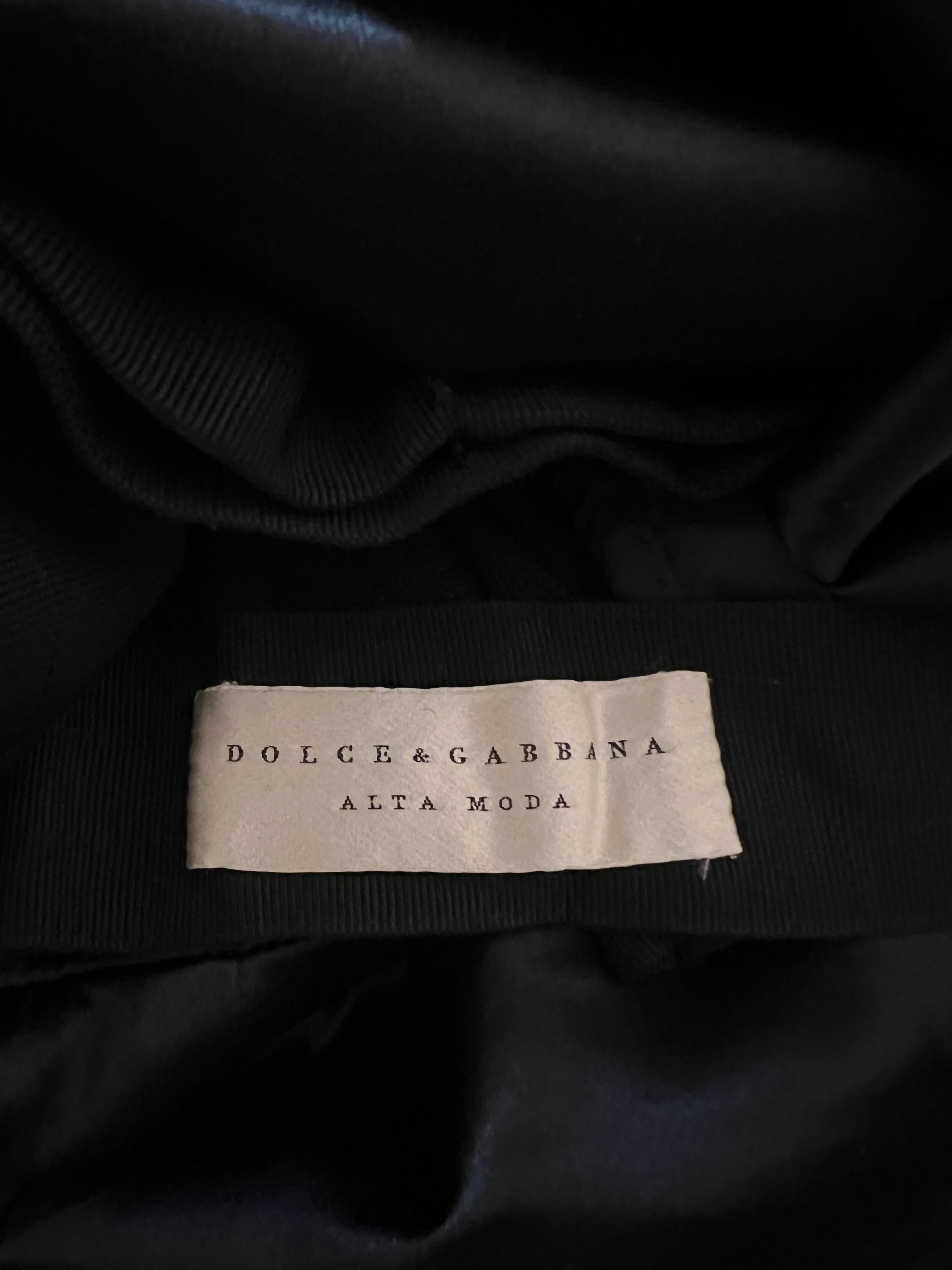 2010s Dolce & Gabbana Alta Moda Robe marine à manches évasées Pour femmes en vente