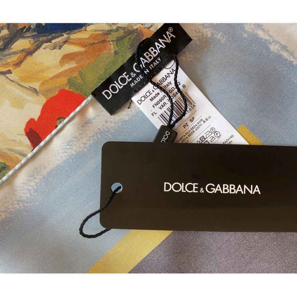 Dolce & Gabbana Amalfi Printed Silk Scarf in Multicolour In Good Condition In WELWYN, GB