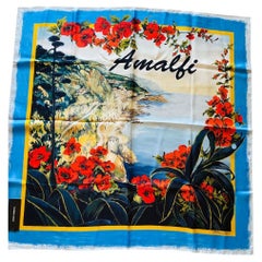 Dolce & Gabbana Amalfi Printed Silk Scarf in Multicolour