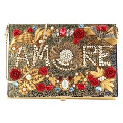 Dolce & Gabbana Amore Box Clutch Embellished Metal
