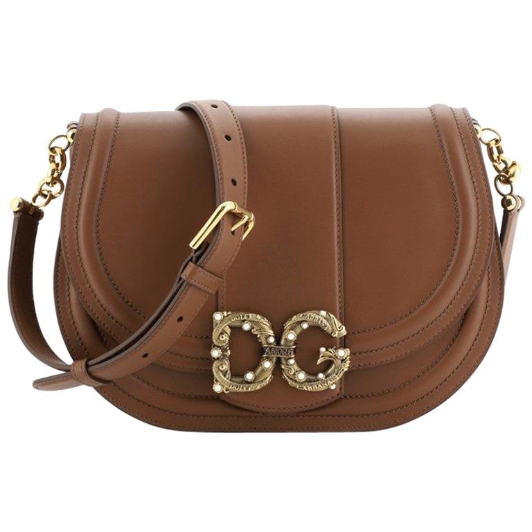 Dolce & Gabbana Amore Messenger Bag Leather Medium