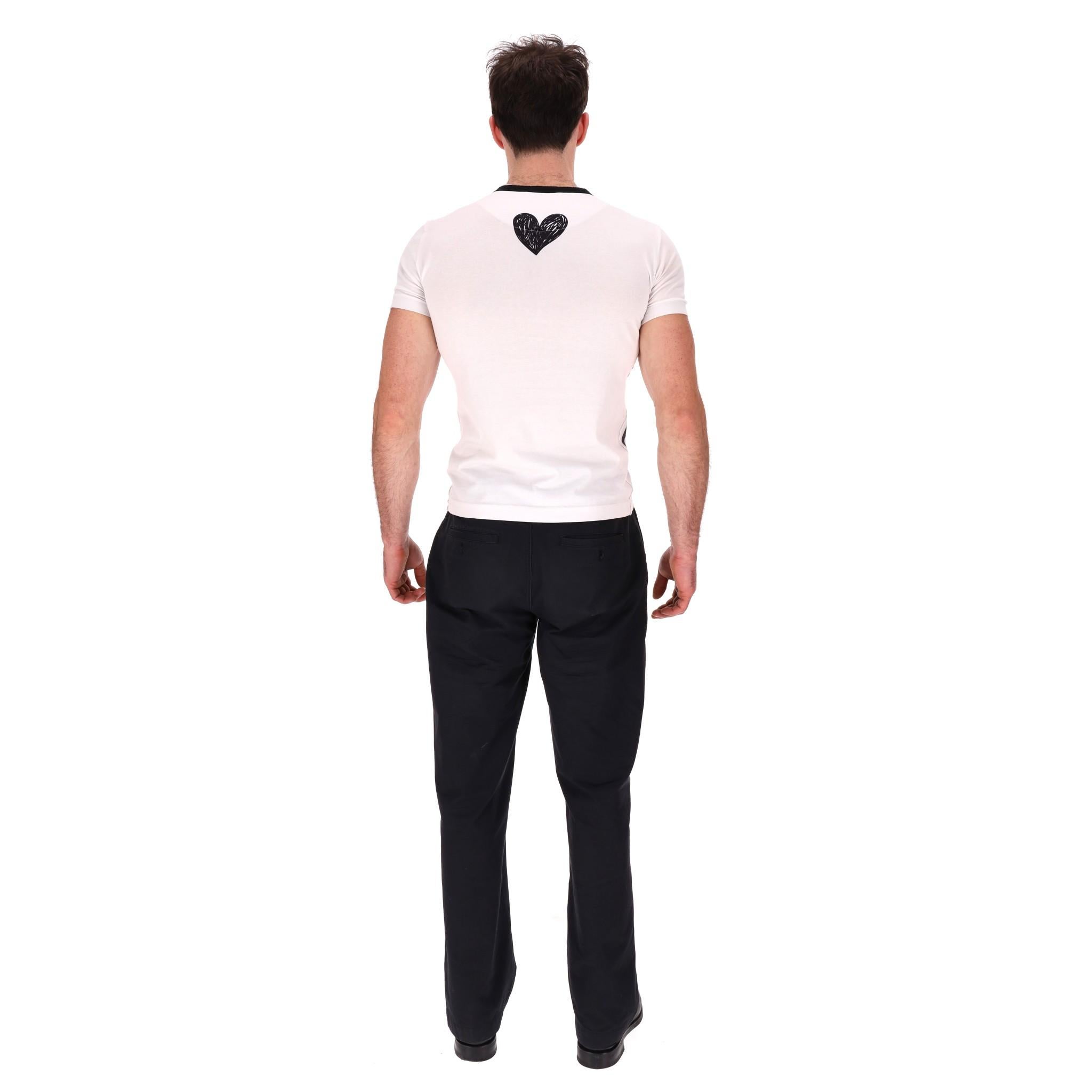 Dolce & Gabbana 'Amore Per Sempre' Cotton T-Shirt In Excellent Condition For Sale In London, GB